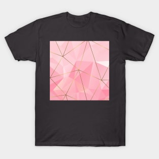 Pink, gold pattern T-Shirt